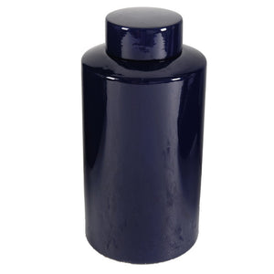 Large Ceramic Lidded Jar, Blue