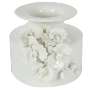 Multifunctional Ceramic Vase, White