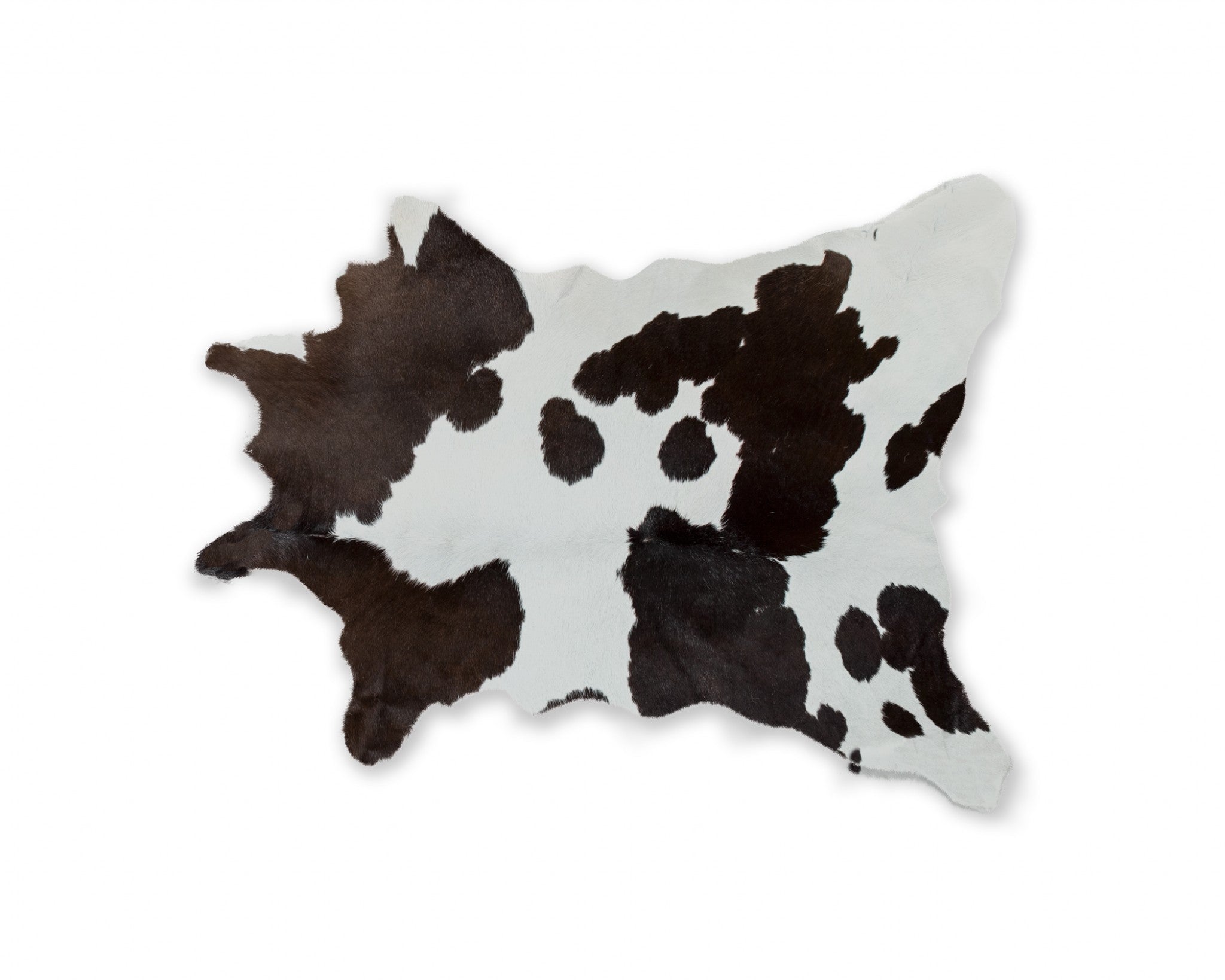 24" x 36" Salt And Pepper, Black And White Calfskin - Area Rug