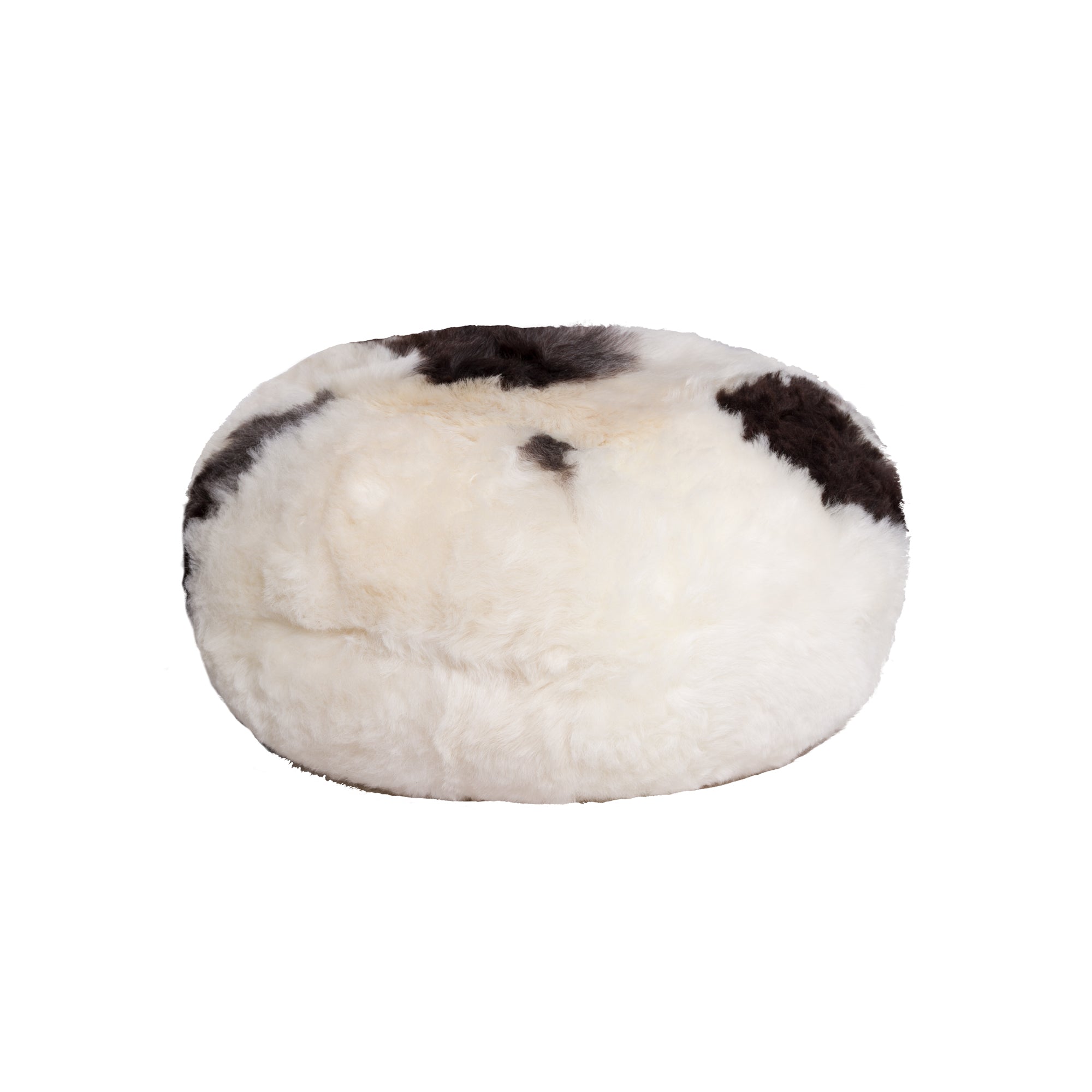 16.5" x 16.5" x 14" Spotted Short-Hair Sheepskin - Ottoman Pouf