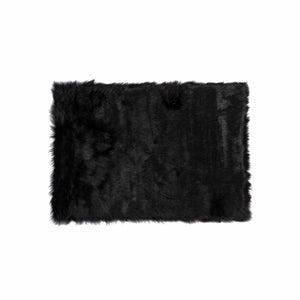 60" x 96" Black, Sheepskin - Rug/Throw