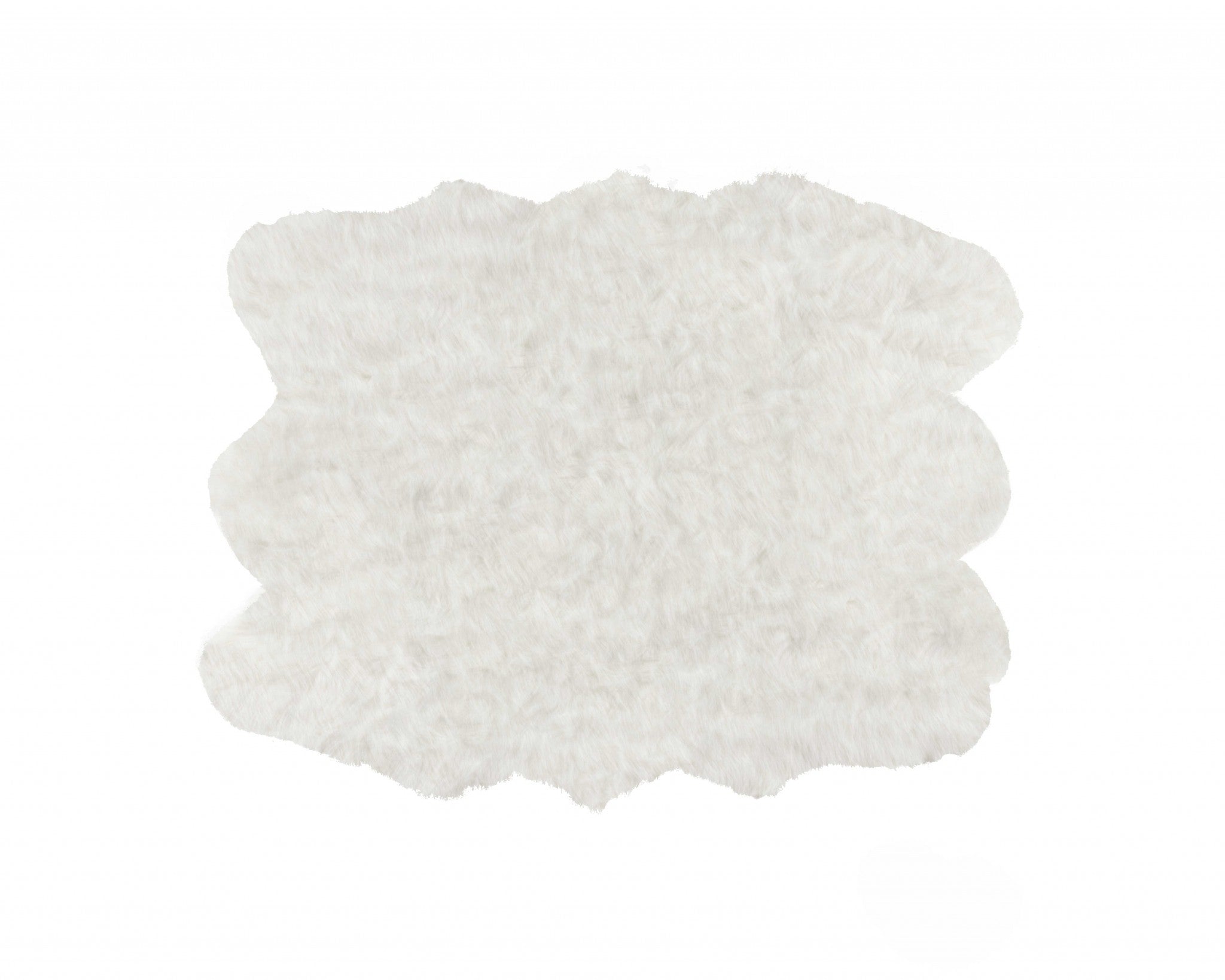 60" x 72" x 1.5" Off White, Faux Sheepskin - Area Rug