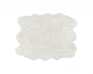 60" x 72" x 1.5" Off White, Faux Sheepskin - Area Rug