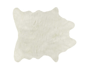 63" x 90" Off White, Faux Hide - Area Rug