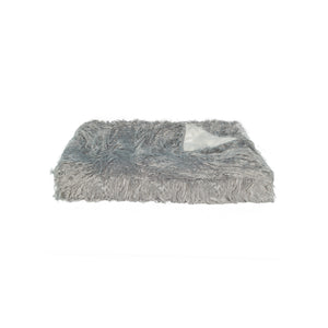 50" x 70" x 2" Sage Gray Sheepskin Faux Fur Throw