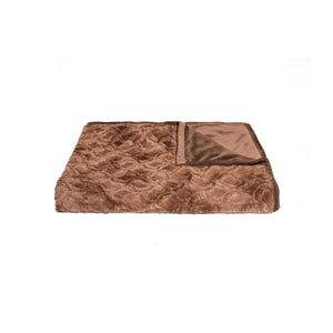 50" x 70" x 2" Brown Mink Faux Throw