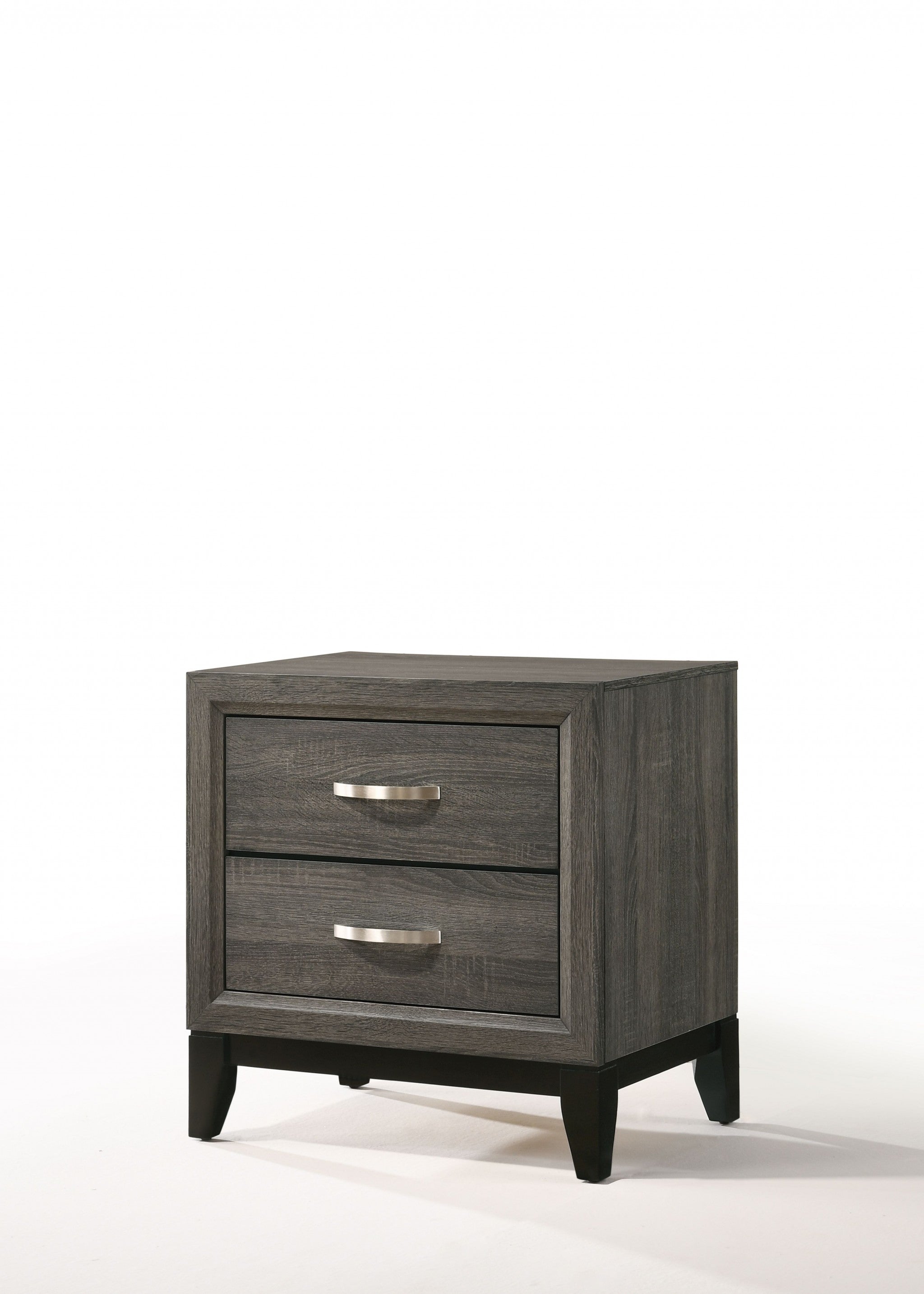 24" X 16" X 25" Weathered Gray Paper Veneer Nightstand