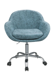 28" X 27" X 31" Peacock Metal Tube Office Chair