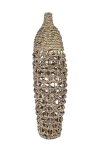 36" Woven Floor Vase - Natural Water Hyacinth