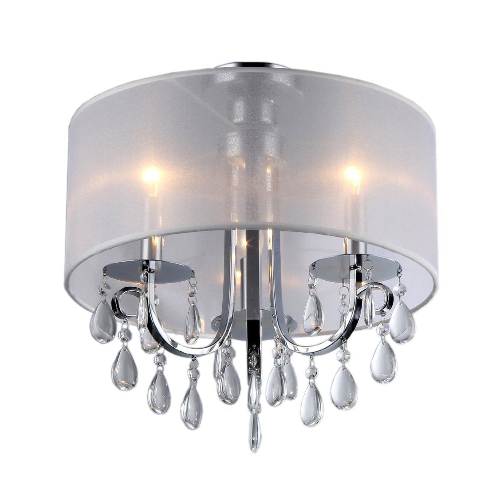 Muses Crystal 16-inch Chrome Chandelier