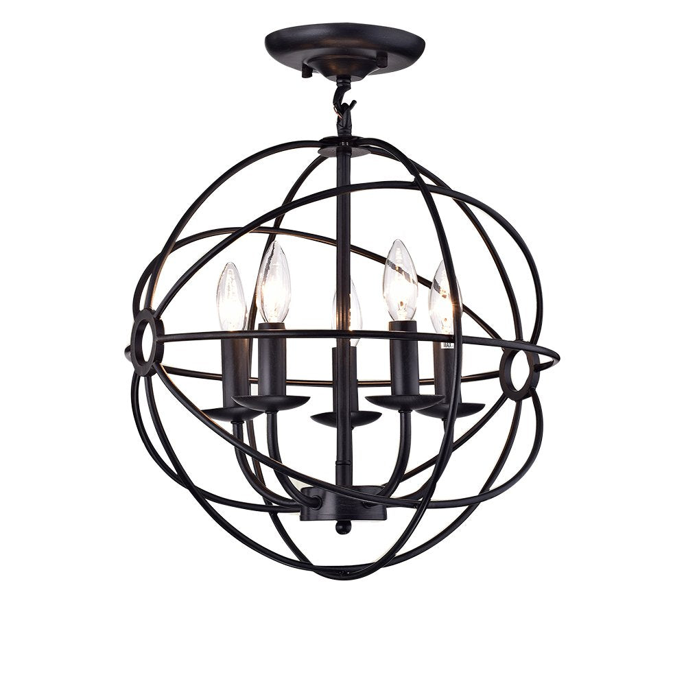 Shindanlang Black-finish Metal 16-inch Chandelier