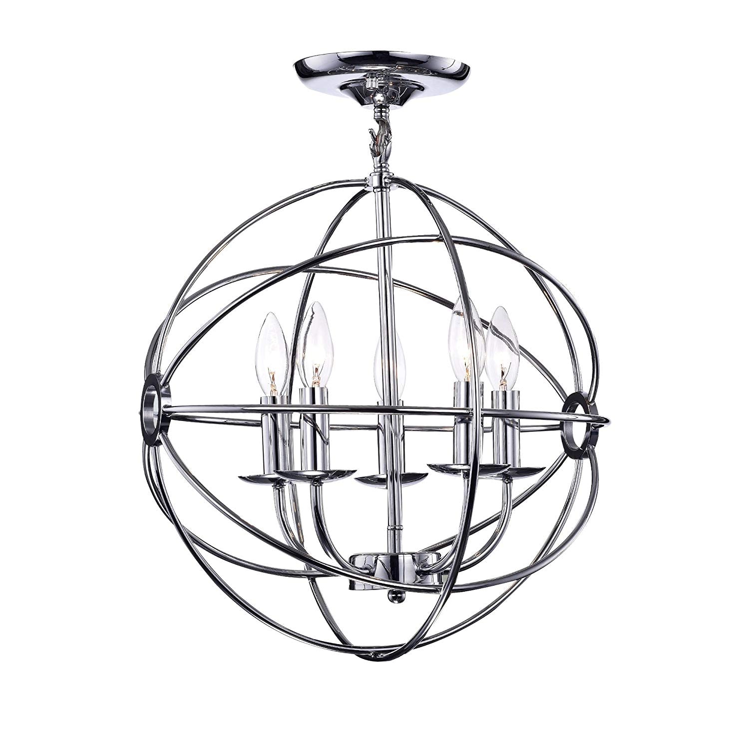 Shindanlang Chrome-finish Metal 16-inch Chandelier