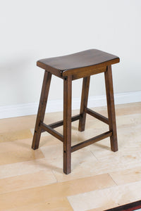 24" Walnut Counter Height Stool (Set of 2)