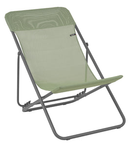 Folding Sling Chair - Set of 2 - Basalt Steel Frame - Moss Fabric