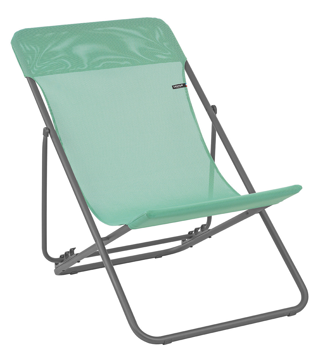 Folding Sling Chair - Set of 2 - Basalt Steel Frame - Menthol Fabric