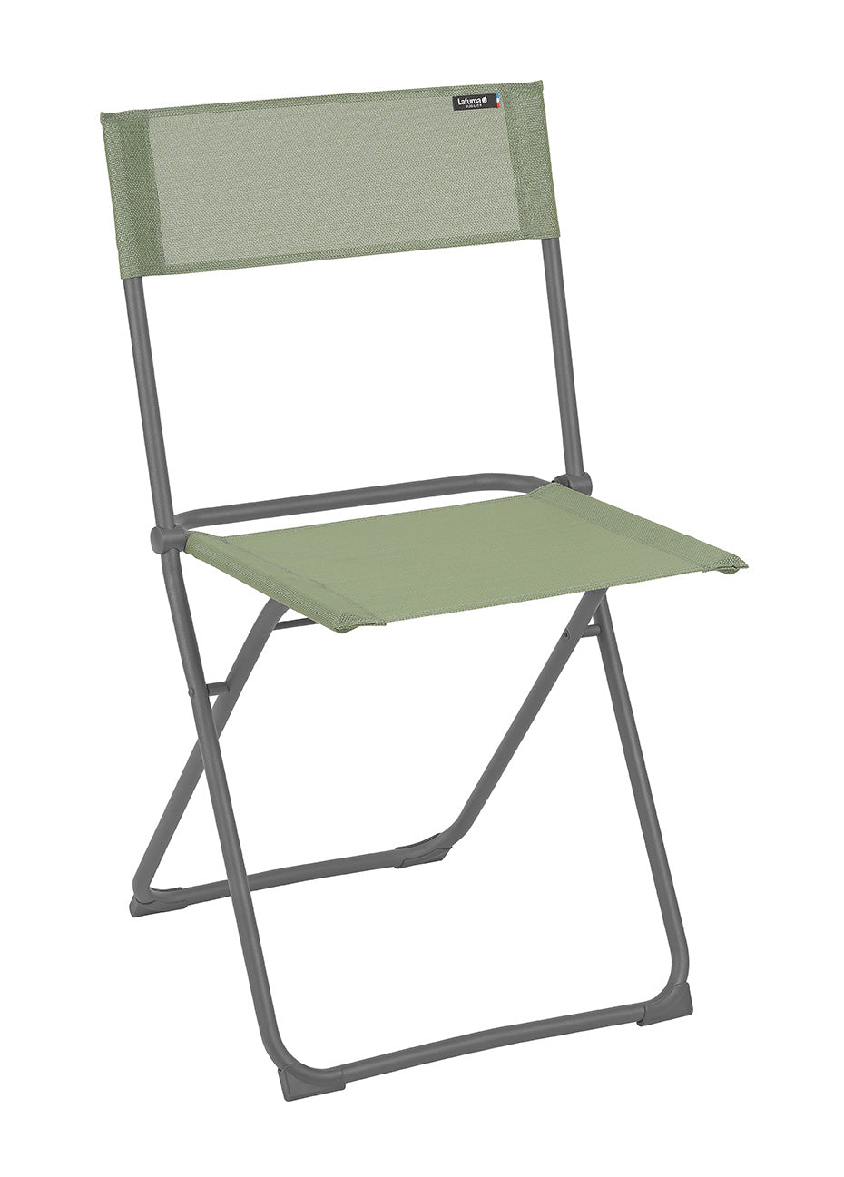 Folding Chair - Set of 2 - Basalt Steel Frame - Moss Fabric