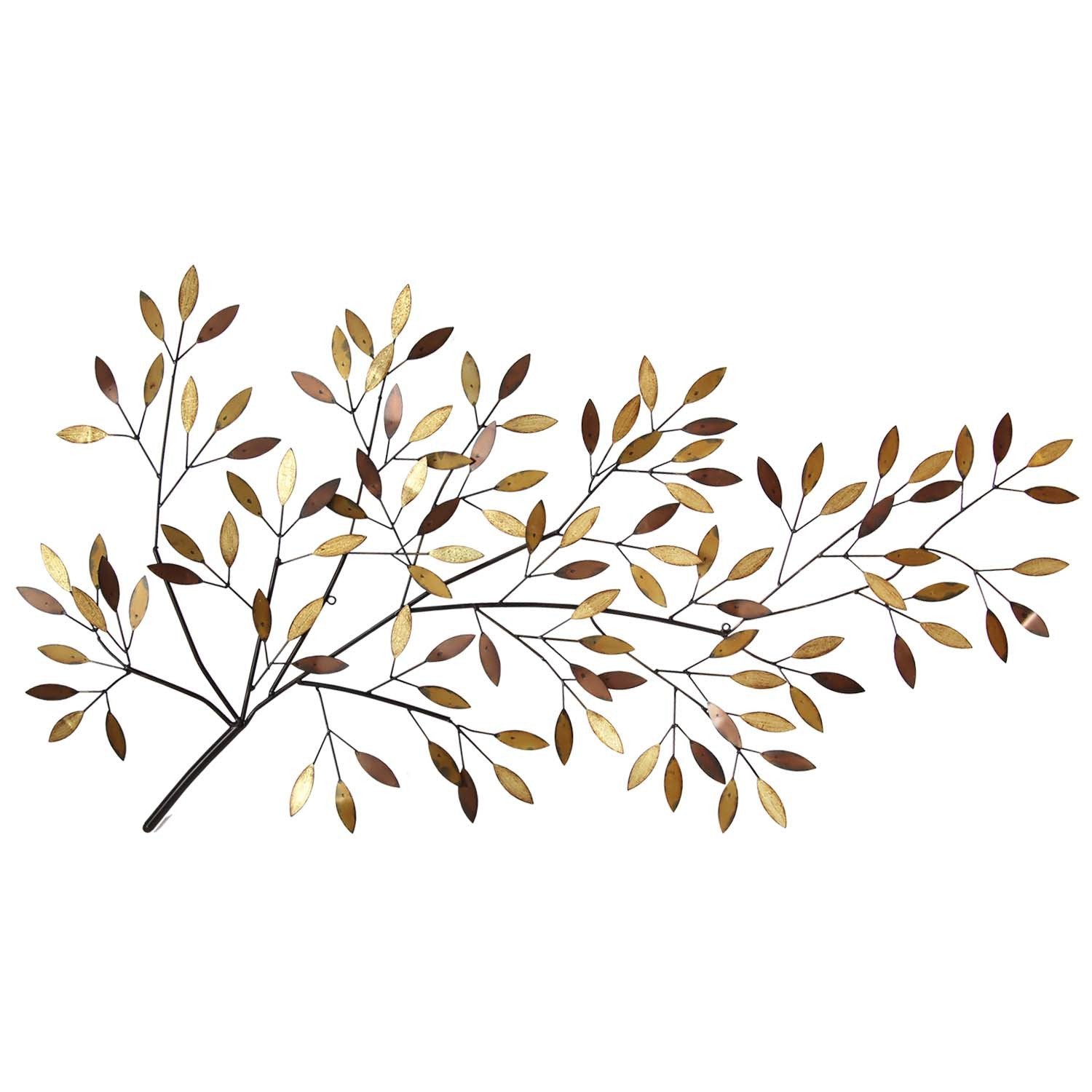 48.03" X 1.18" X 24.4" Multi-color Blooming Tree Branch Wall Decor