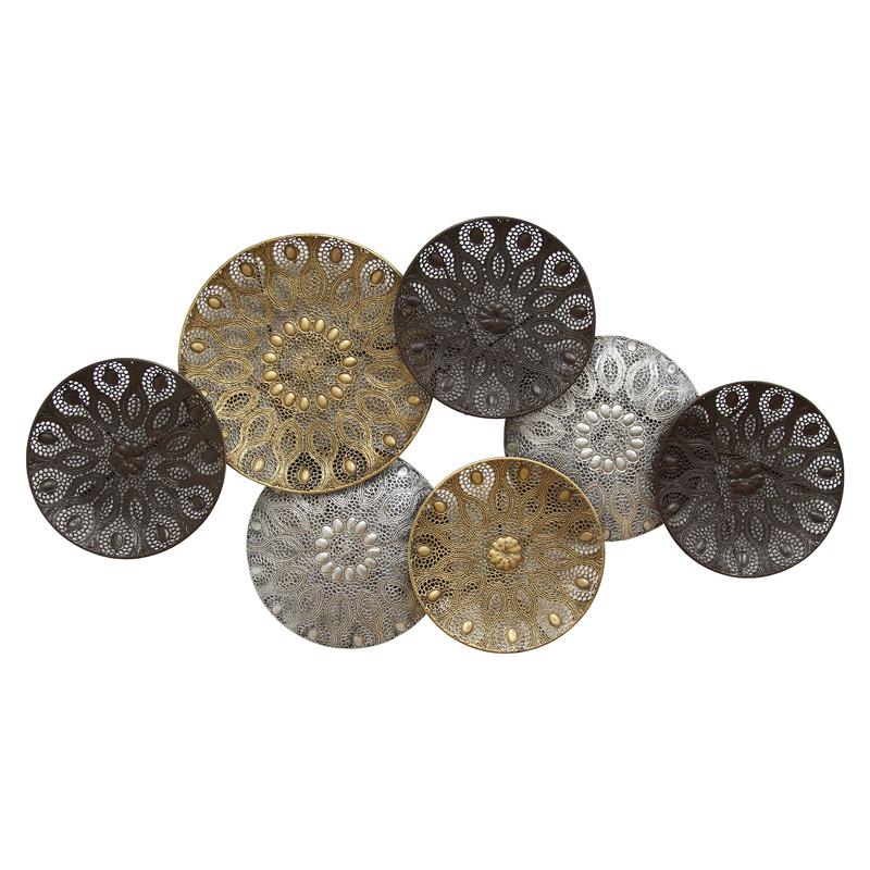 Boho Metal Plates Wall Decor