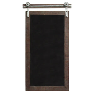 16.75" X 1.75" X 31" Dark Natural Wood Farmhouse Chalkboard Wall Decor