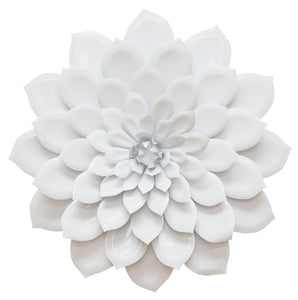 19.88" X 3.35" X 19.88" Layered White Flower Wall Decor