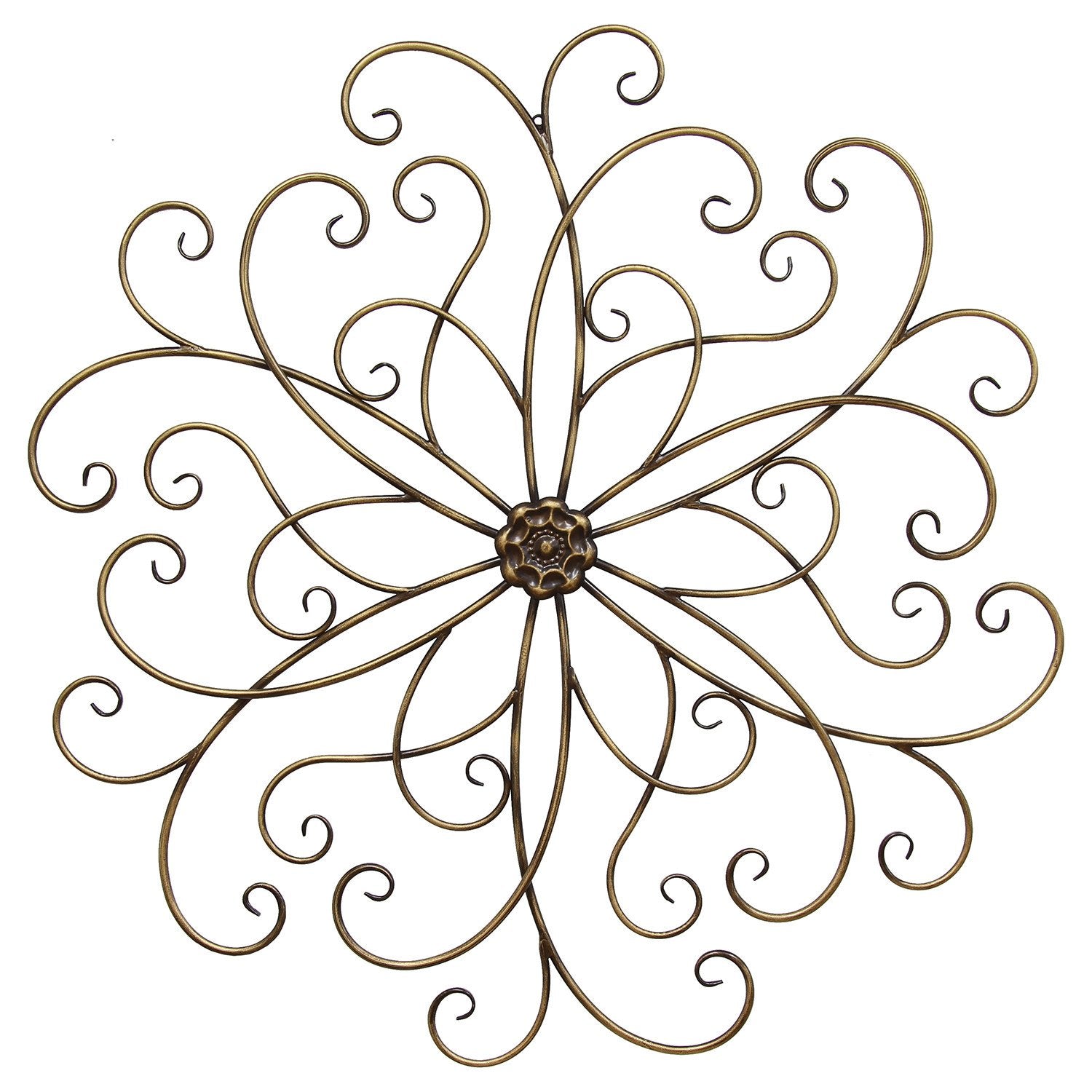 30.5" X 0.75" X 30.5" Bronze Classic Medallion Wall Decor