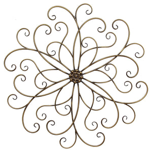 30.5" X 0.75" X 30.5" Bronze Classic Medallion Wall Decor