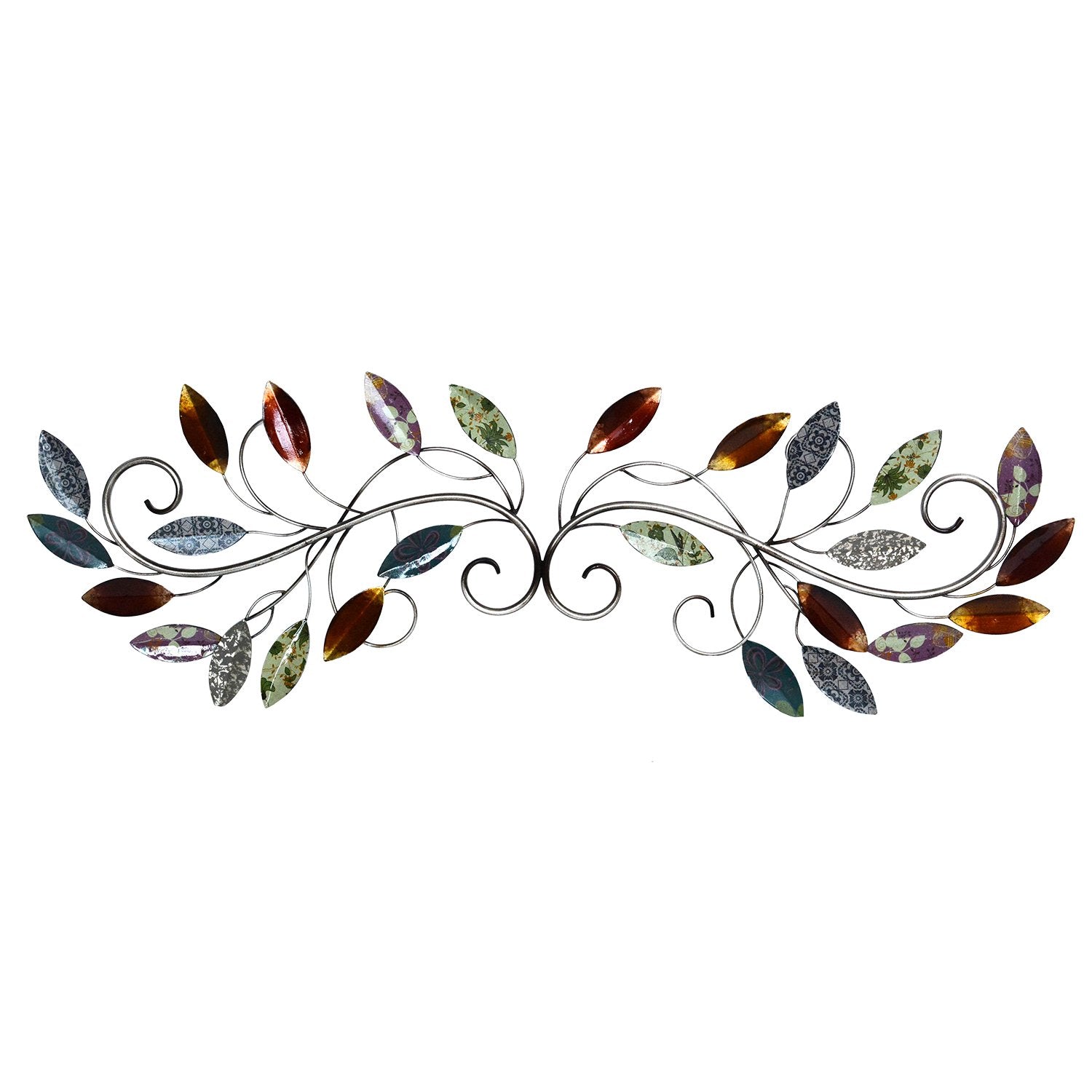 39.75" X 0.75" X 13.5" Multi Leaf Scroll Wall Decor