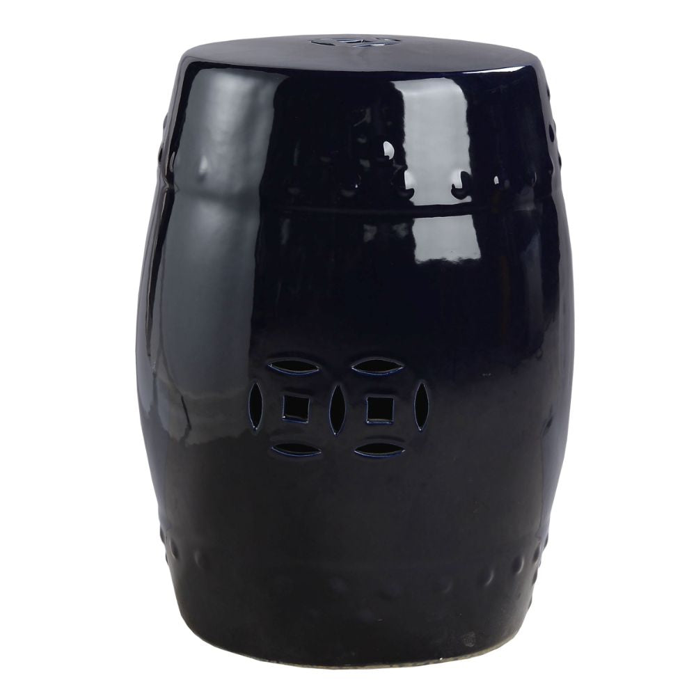 Striking Garden Stool, Navy Blue