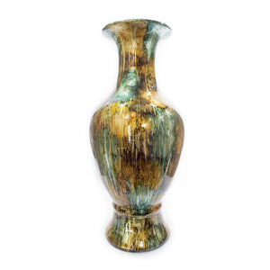 23" Brown Ceramic Floor Vase