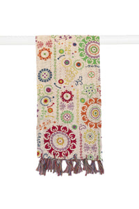 18" x 72" Multicolor, Kantha - Scarf