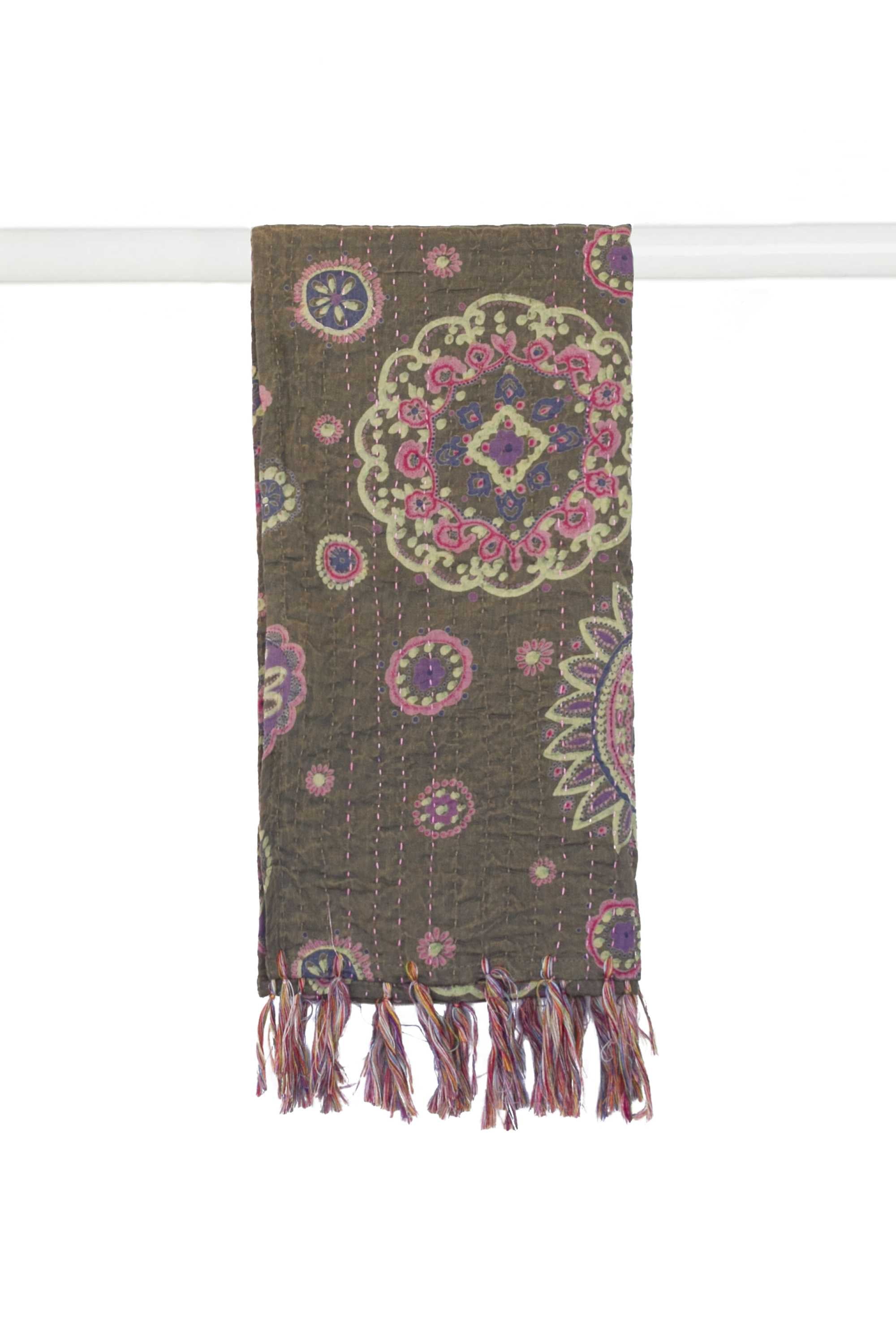 18" x 72" Multicolor, Kantha - Scarf