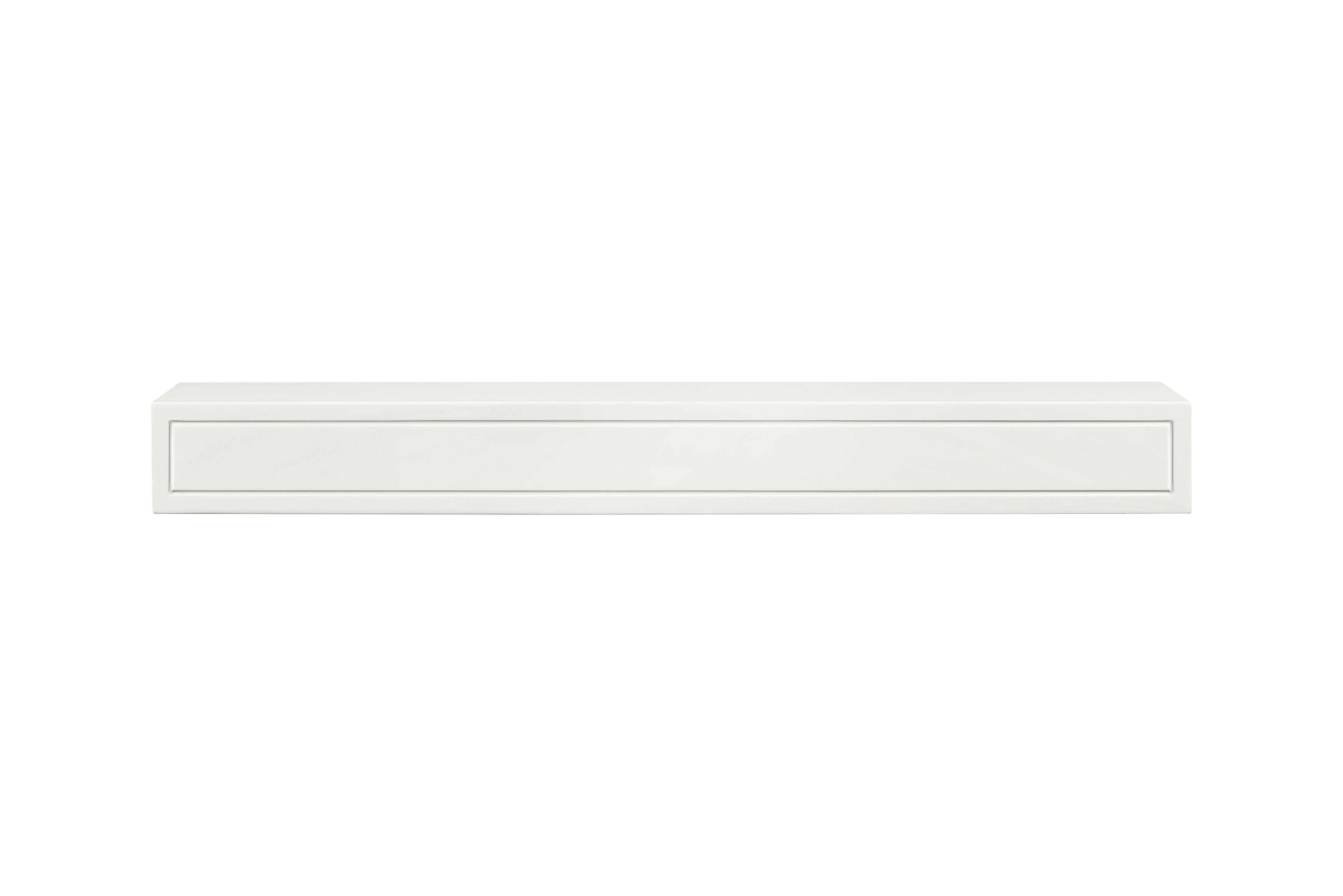 48" Contemporary White MDF Mantel Shelf