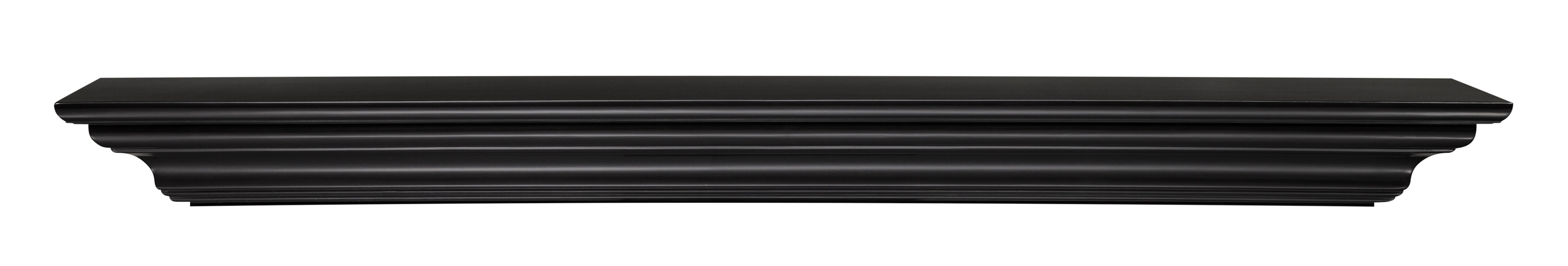 48" Modern Black MDF Mantel Shelf