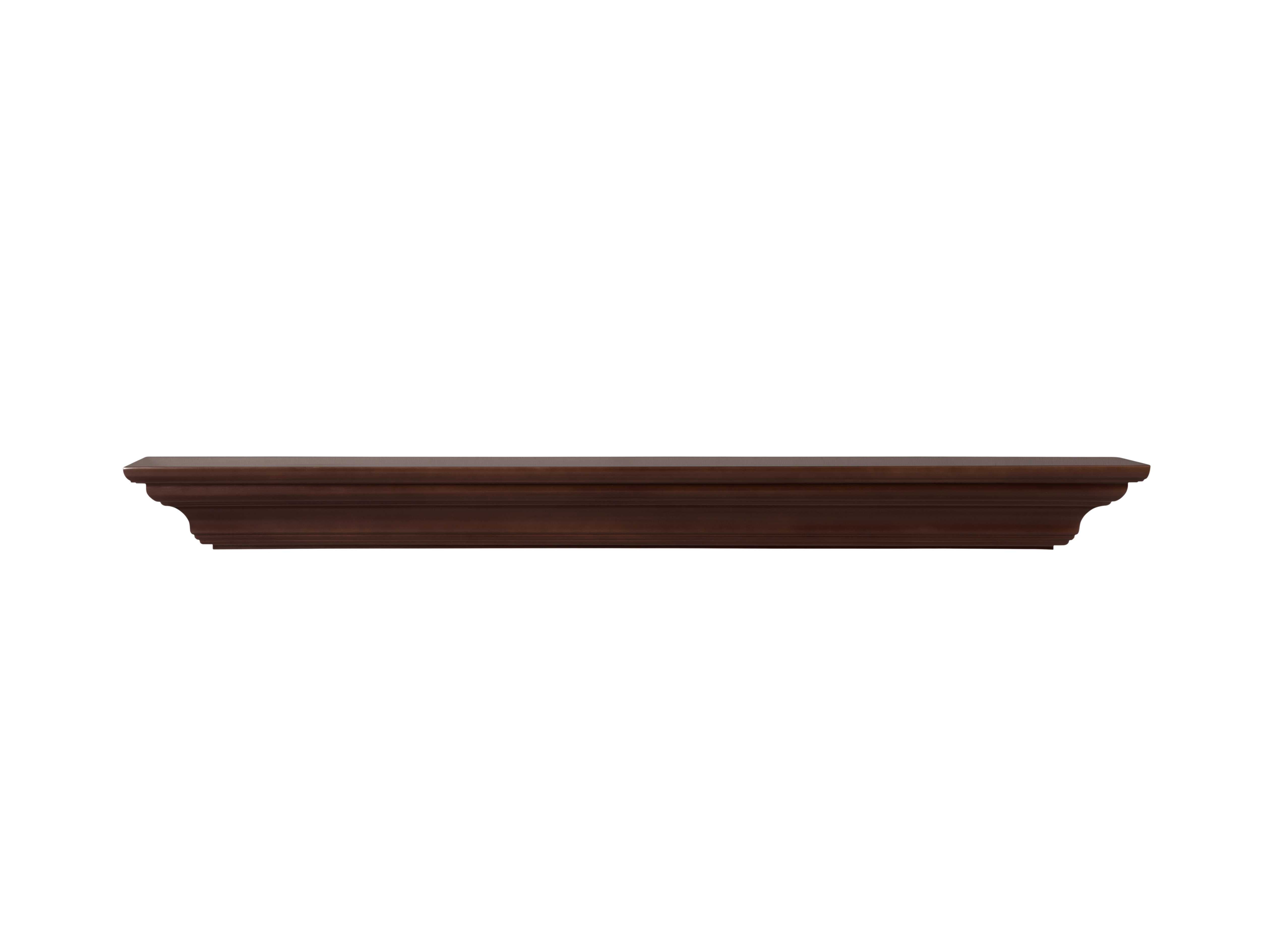 48" Modern Brown MDF Mantel Shelf