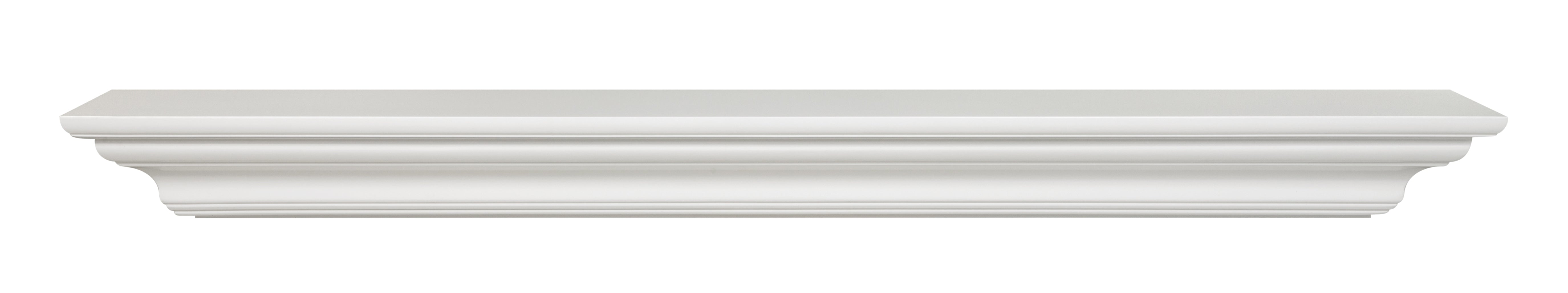 60" Modern White MDF Mantel Shelf