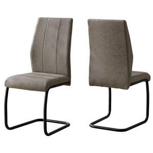 40.5" x 34.5" x 77.5" Taupe, Black, Foam, Metal, Polyester - Dining Chairs 2pcs
