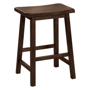 27.5" x 35" x 48" Walnut/Saddle Seat - 2pcs Barstool