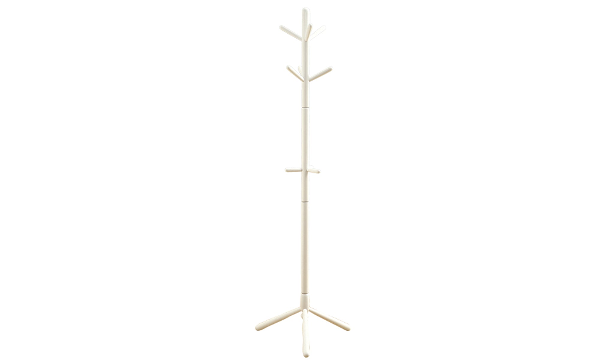 16.25" x 16.25" x 69" White, Solid Wood - Coat Rack