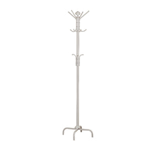 19" x 19" x 70" White, Metal - Coat Rack