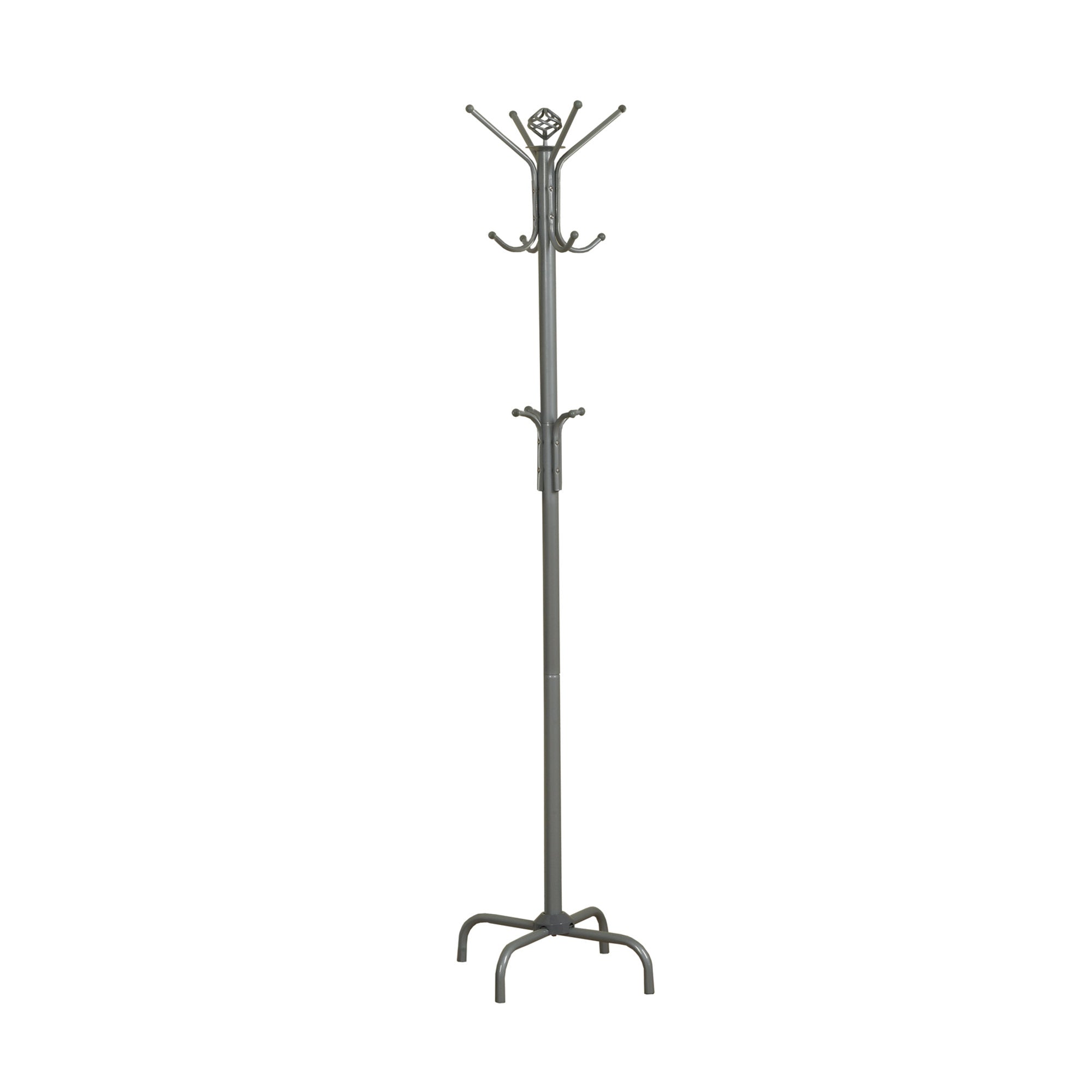 19" x 19" x 70" Silver, Metal - Coat Rack