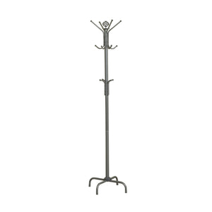 19" x 19" x 70" Silver, Metal - Coat Rack