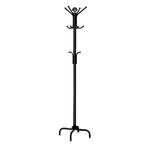 19" x 19" x 70" Black, Metal - Coat Rack