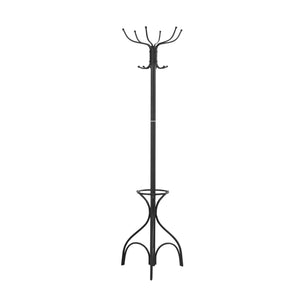 18" x 18" x 70" Black, Metal - Coat Rack