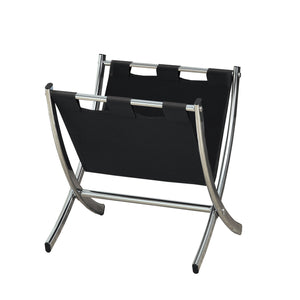 17.75" x 15" x 14.5" Black, Metal - Magazine Rack