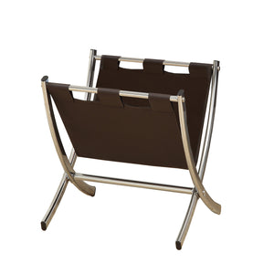 17.75" x 15" x 14.5" Brown, Metal - Magazine Rack