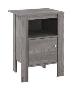 14" x 17.25" x 24.25" Grey, Particle Board, Storage - Accent Table