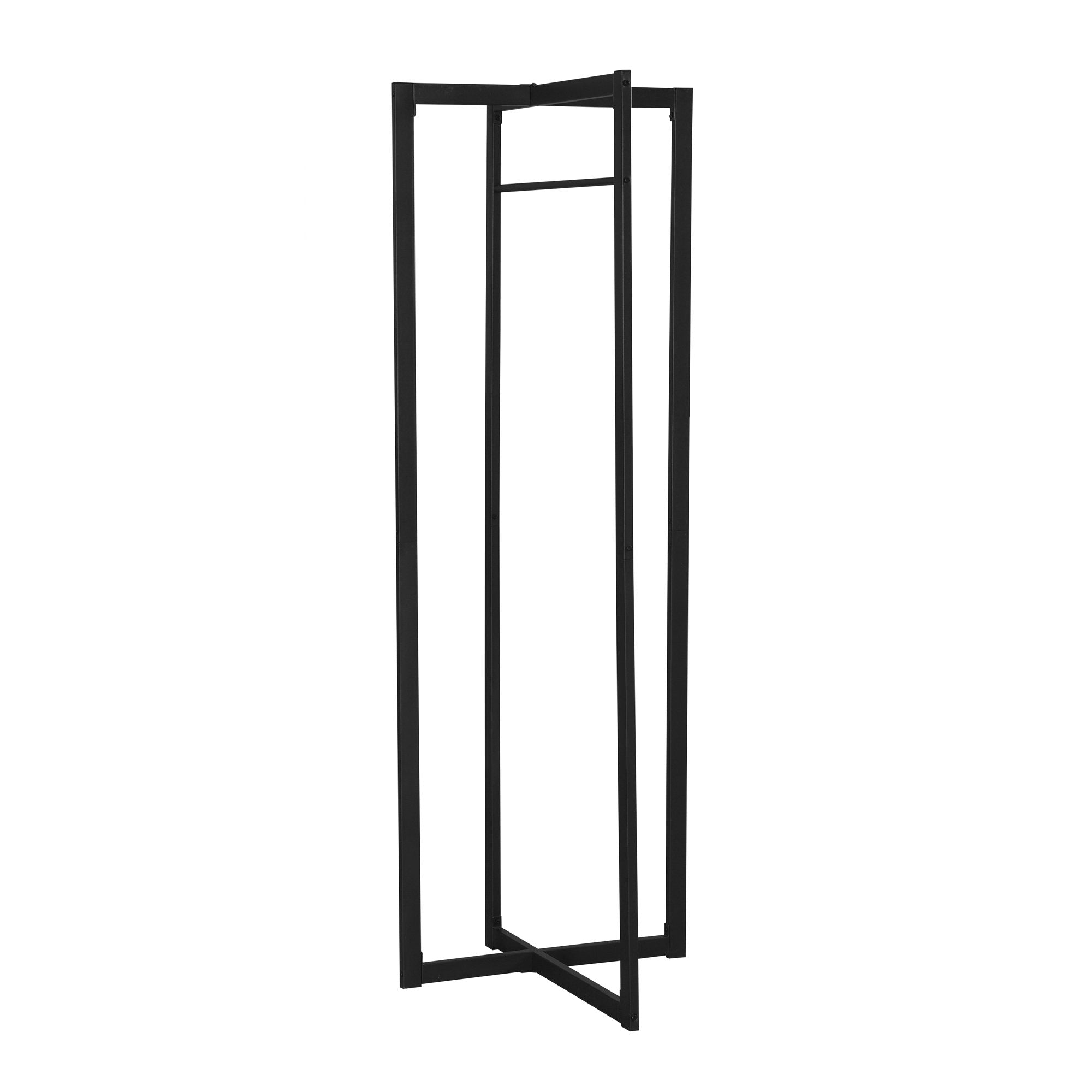 25.5" x 27.5" x 72.25" Black, Metal - Coat Rack