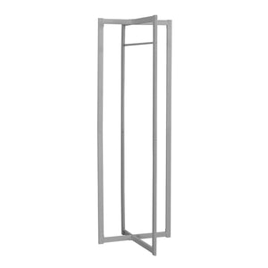 25.5" x 27.5" x 72.25" Silver, Metal - Coat Rack