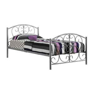 78" x 41" x 37" Silver, Metal - Twin Size Bed