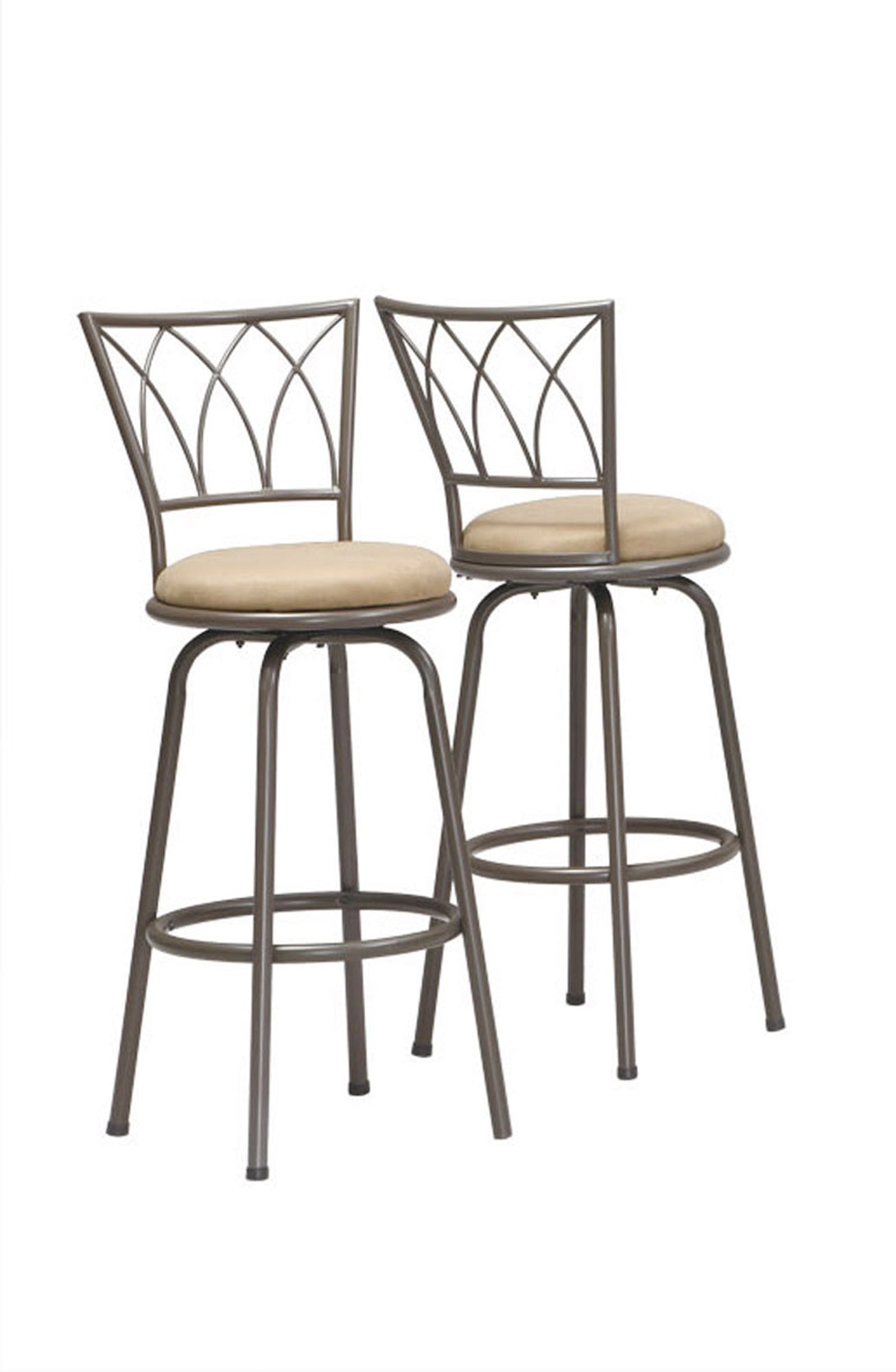 43" x 43" x 86" Espresso, Metal, Foam, Micro-Suede - Barstool 2pcs